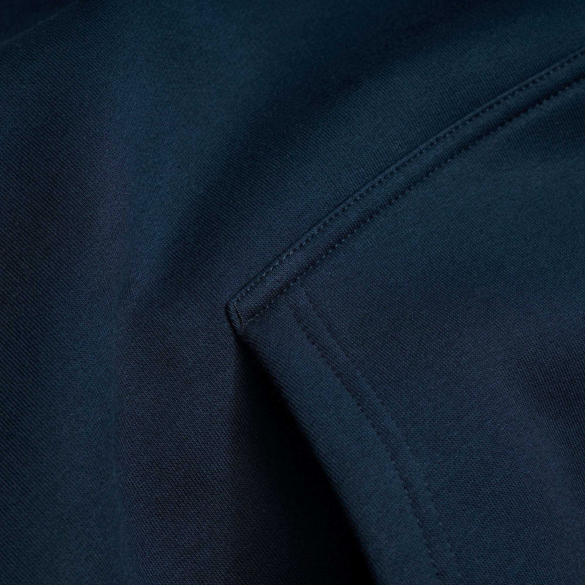 Navy Gårdisto hoodie kangaroo-pocket stitching detail